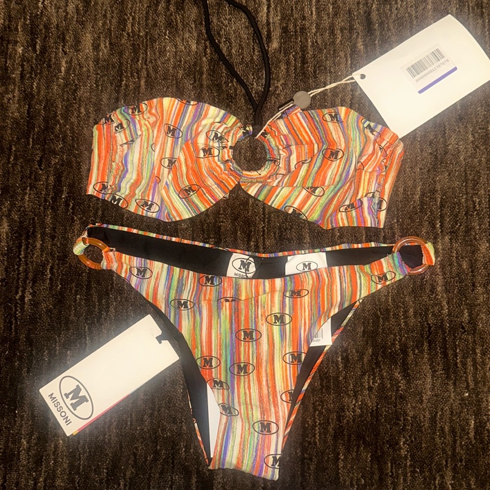 NEW MISSONI STRIPED BIKINI SIZE 40